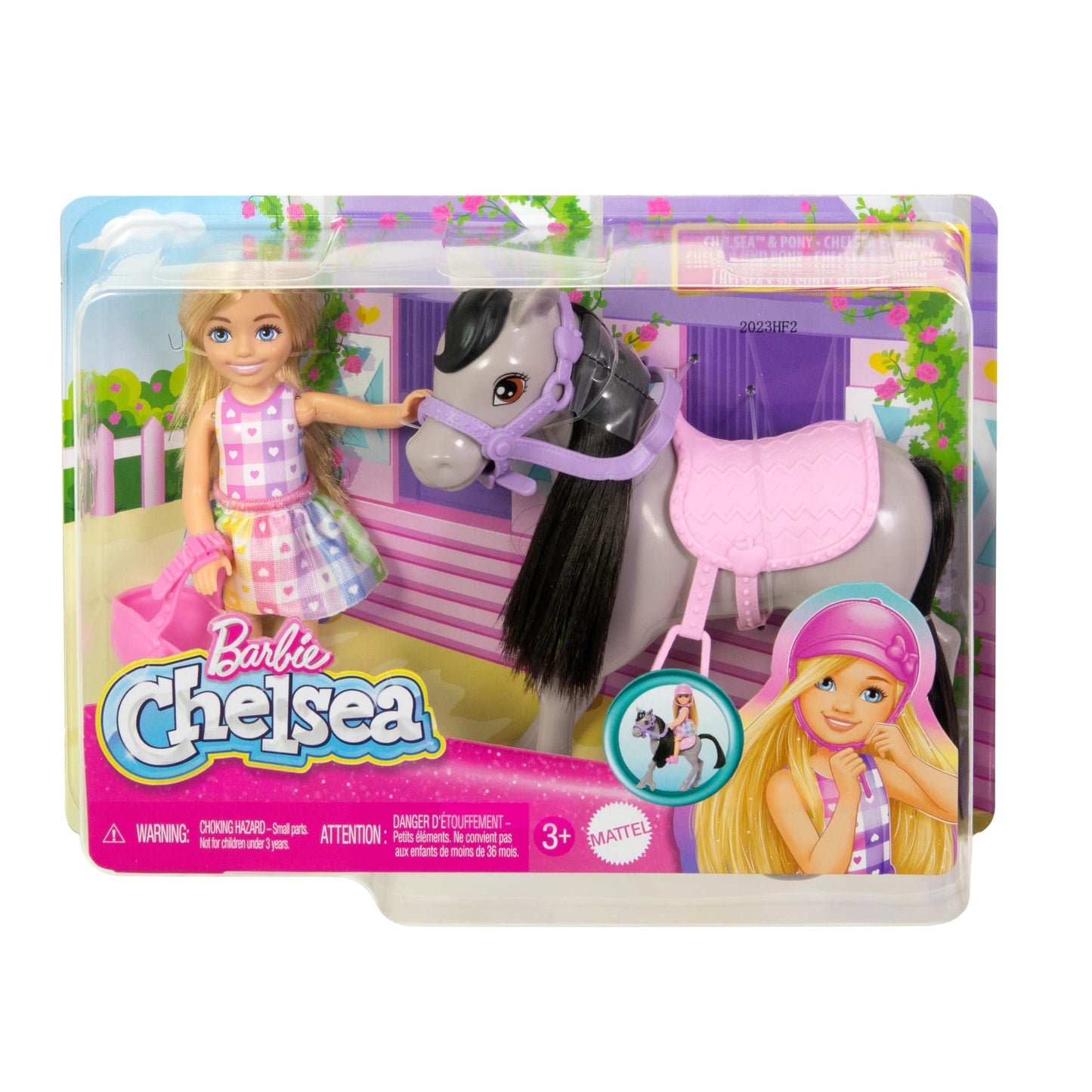 Barbie  Chelsea  Coffret  Poup¨¦e et Poney, Casque, Genoux Pliables