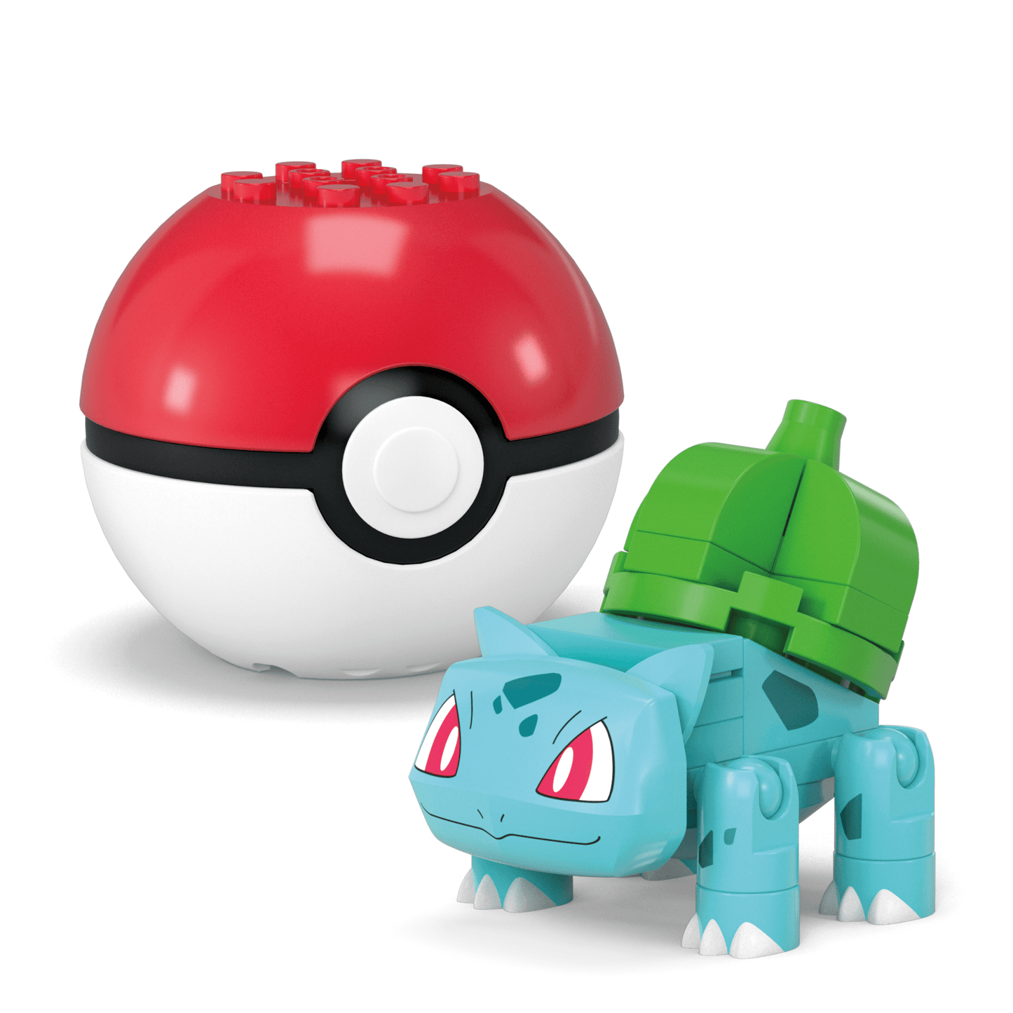 MEGA Pok¨¦mon Bulbasaur & Psyduck Building Toy Kit, 2 Action Figures (63 Pieces) For Kids