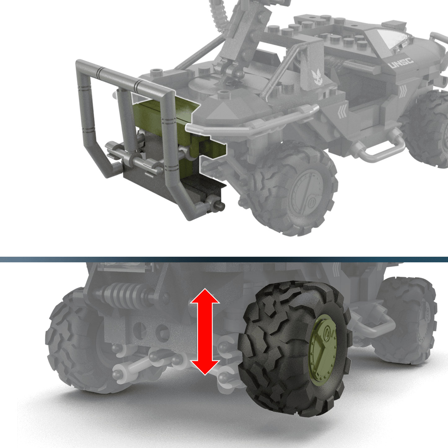 MEGA Halo Juguete de Construcci¨®n Warthog del FLEETCOM