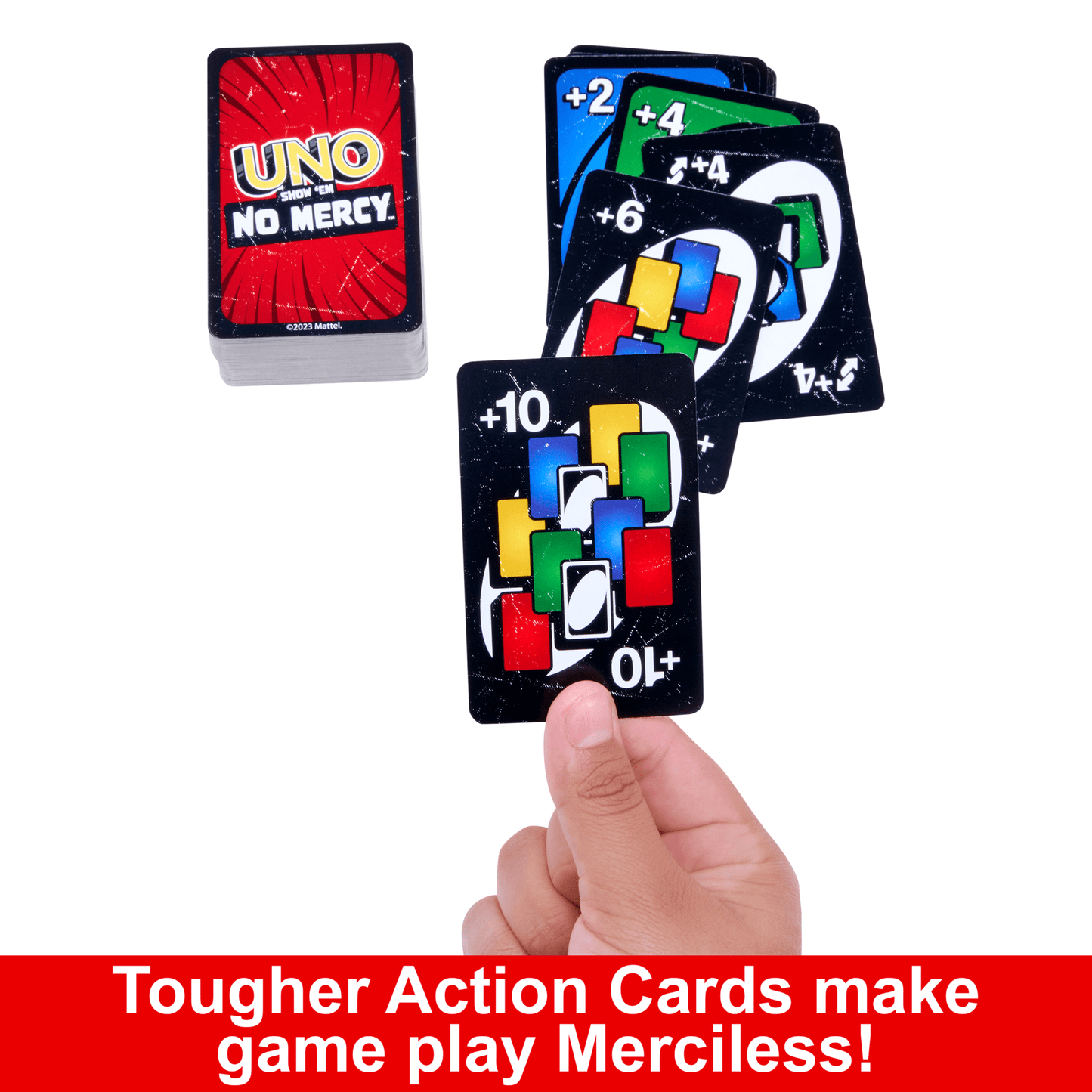 UNO Show ¡®Em No Mercy Card Game in Storage & Travel Tin For Kids, Adults & Family Nights & Parties