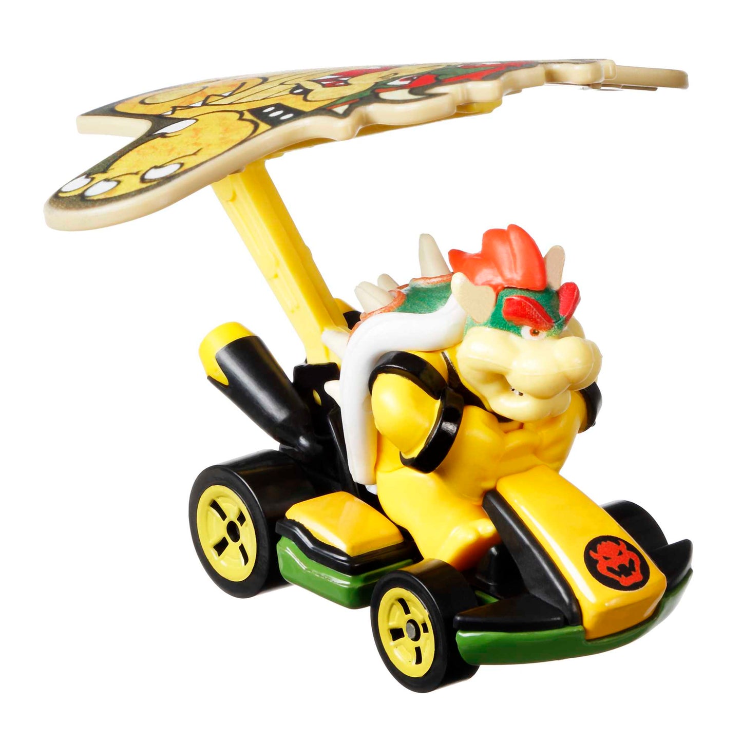 Hot Wheels Mario Kart Veh¨ªculo de Juguete Bowser Est¨¢ndar Kart con Bowser Kite