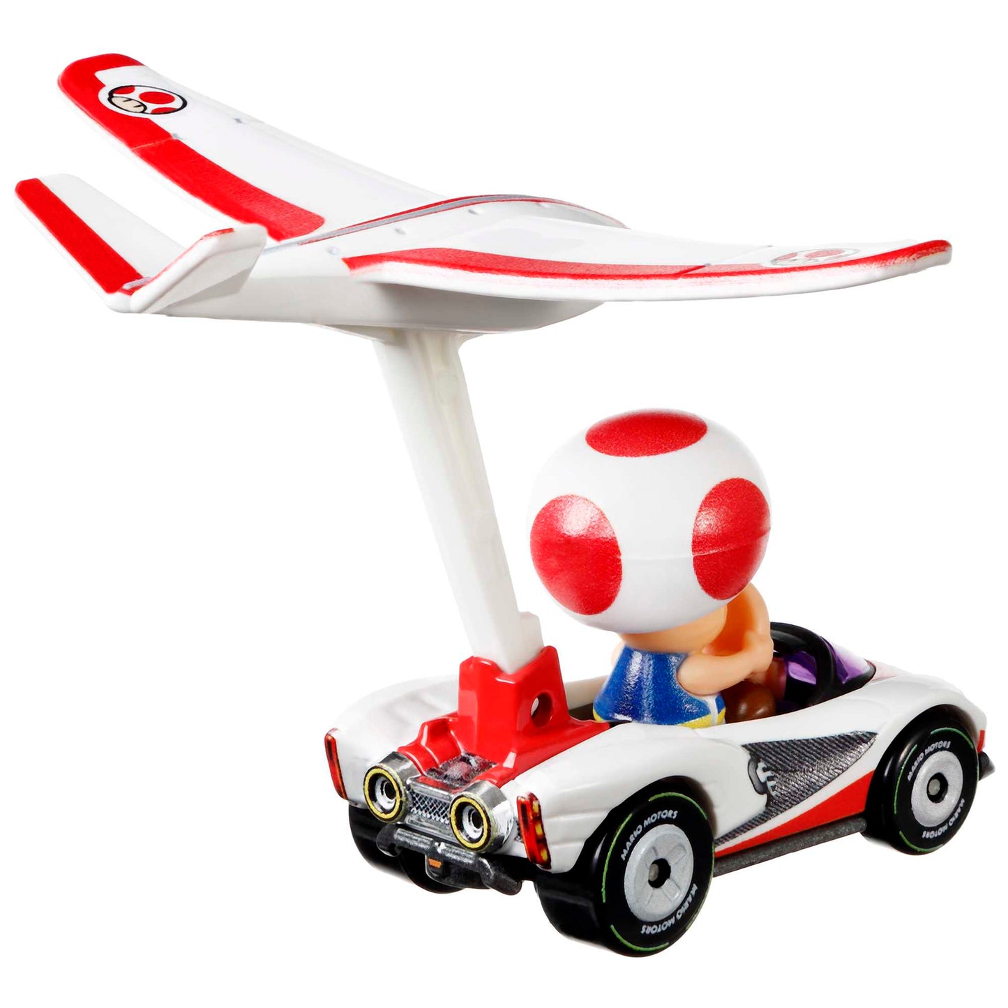Hot Wheels Mario Kart Veh¨ªculo de Juguete Toad P-Wing con Plane Glider