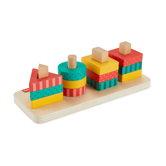 Fisher-Price Empileur de Formes en Bois, Triage, 13 ¨¦l¨¦ments