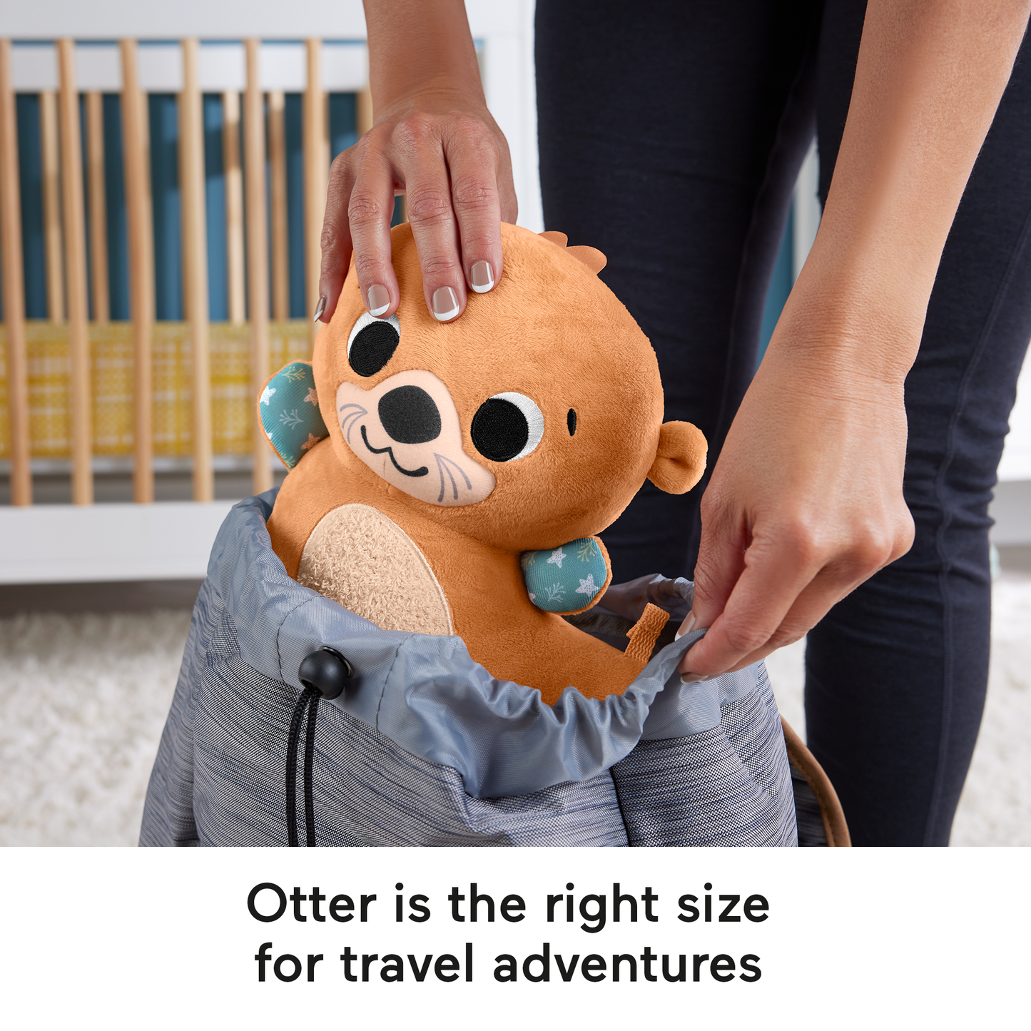 Fisher-Price 2-In-1 Rockin¡¯ Tummy Time Otter Plush Toy With Soft Book For Newborn Sensory Play